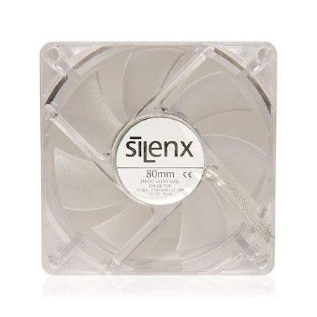 Silenx 80 mm. Led Fluid Dynamic Bearing Fan, Red SI459868